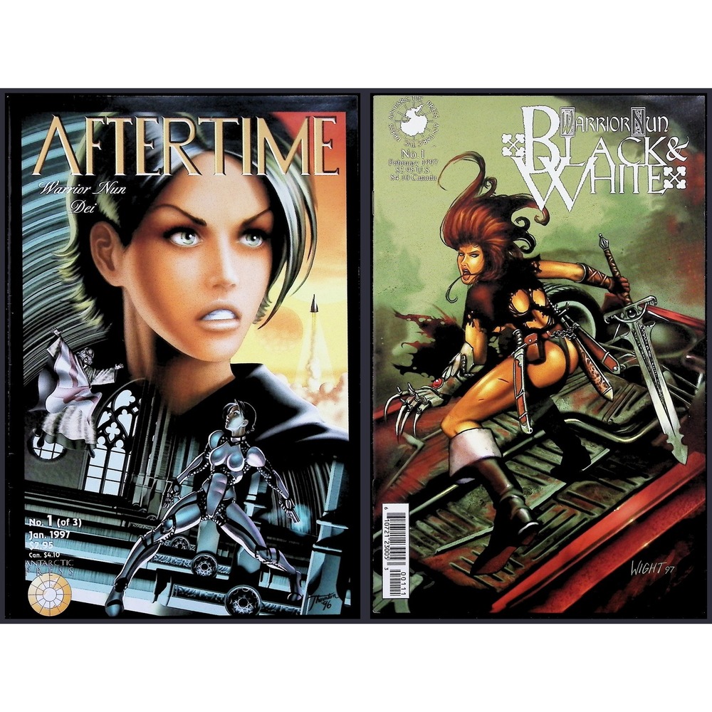 Antarctic Press Comic‎ Lot Warrior Nun Aftertime & Black White #1 2x Lot
